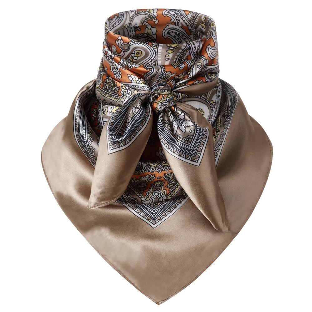 8884 35 Inch Wild Rag Cowboy Bandana Scarves , Large Neckerchief Silk Feel